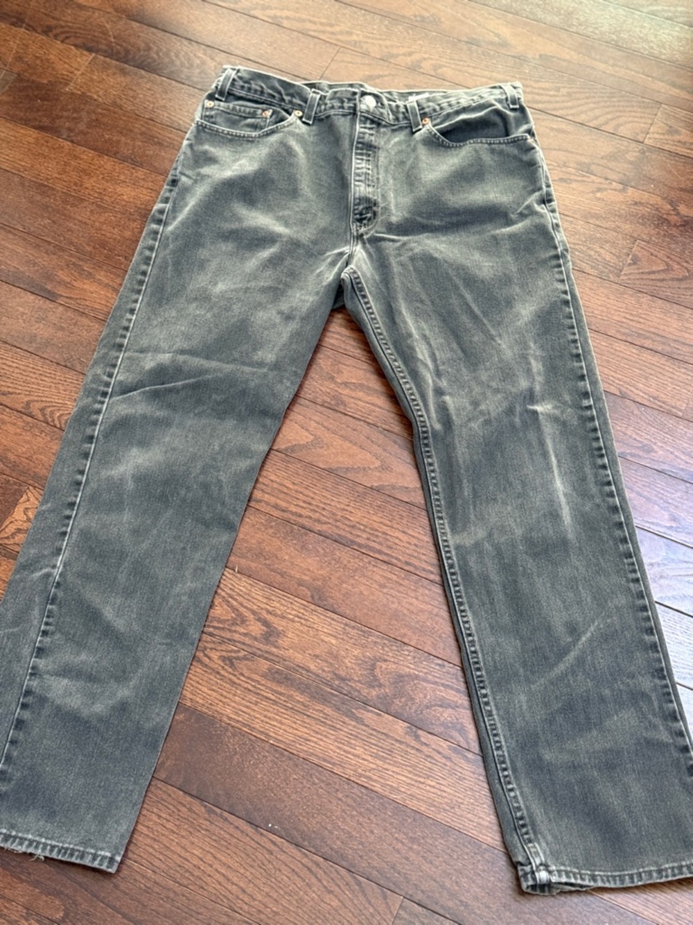 Levi's Gray Denim Jeans with Leather Patch 100% cotton, Size 38X34